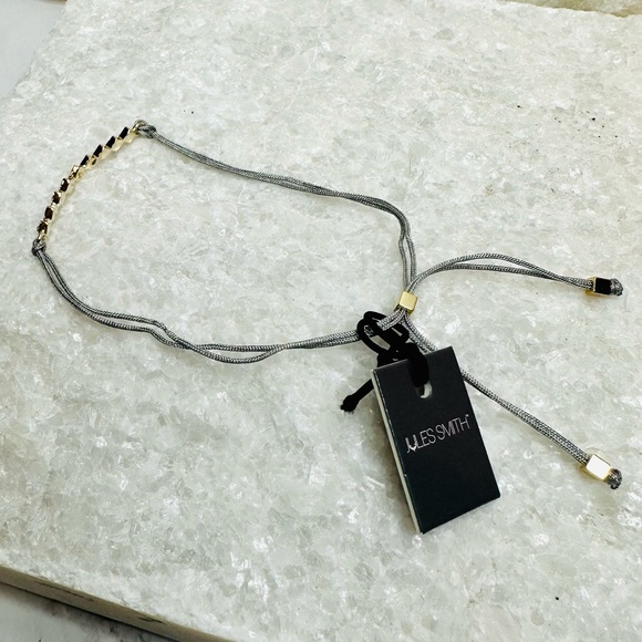 NEW! Jules Smith Delicate Gray Pavé Double-Strand Cord Bracelet - Picture 15 of 17